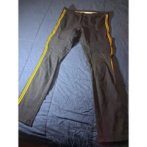 Reason Brand Mens Jeans Size 34 Black Moto Biker Style Denim